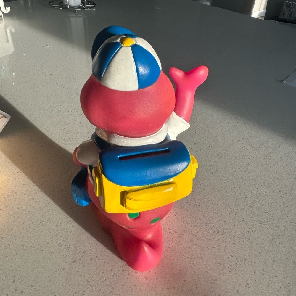 90's Vintage Y2K Barney The Purple Dinosaur Piggy Bank Story Time Back 2 School - Picture 2 of 5